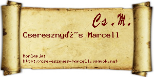 Cseresznyés Marcell névjegykártya