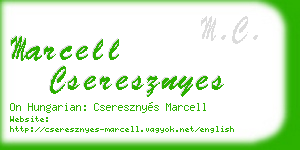 marcell cseresznyes business card
